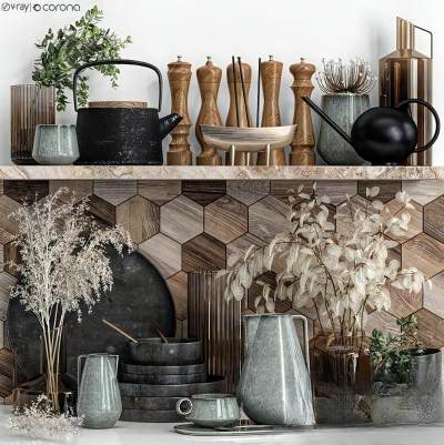 现代厨房用品组合 调味瓶 厨具